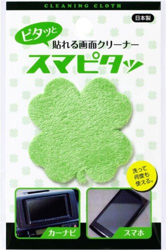 SOFT99 02161 LCD Cleaning Cloth 'Stick On' Clover