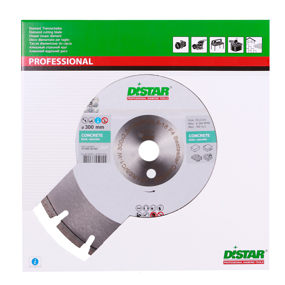 Алмазный диск 1A1RSS/C1-W 500x3,8/2,8x9x25,4-30 F4 Bestseller Concrete Distar
