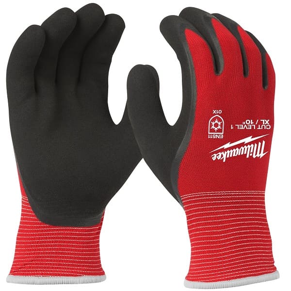 Перчатки с защитой от порезов зимние Milwaukee, уровень 1, размер M/8