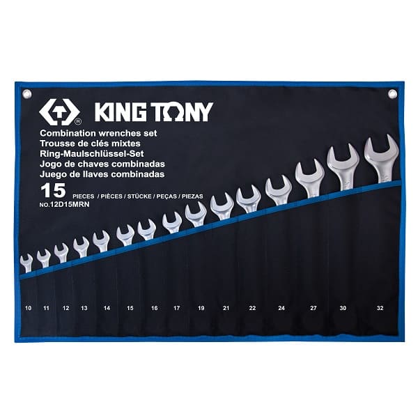Набор ключей комбинированных 15шт. (10-32 мм)  KING TONY