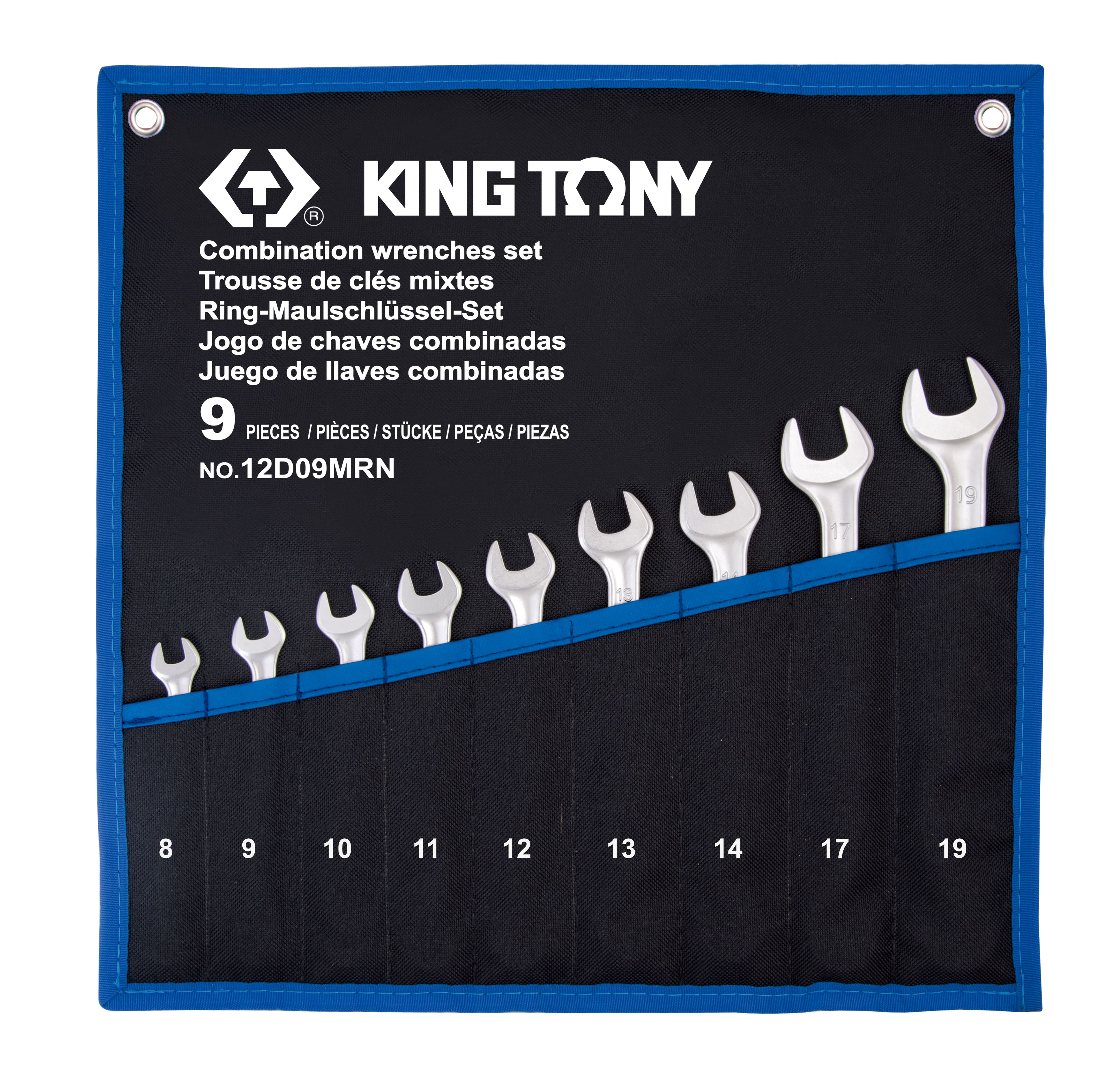 Набор ключей комбинированных 9шт. (8-19 мм)  KING TONY