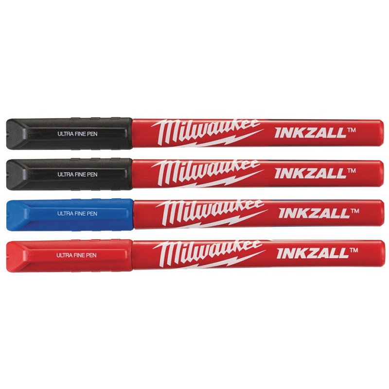 Набор ручек MILWAUKEE INKZALL Fine Tip (Синий/Красный/Черный) тонких 48223165