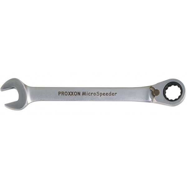 Ключ MicroSpeeder с изогнутой на 15 ° кольцевой головкой и реверсным рычагом, 18 мм Proxxon