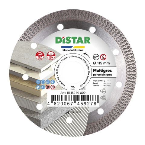 Алмазный диск 1A1R 115x1,4x10x22,23 Multigres Distar