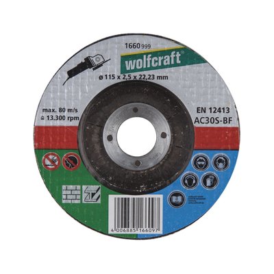Диск отрезной универсальный Wolfcraft 115x2,5x22,2 мм