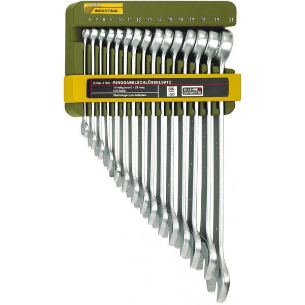 Набор комбинированных гаечных ключей Slim-Line из 15 штук в держателе PROXXON