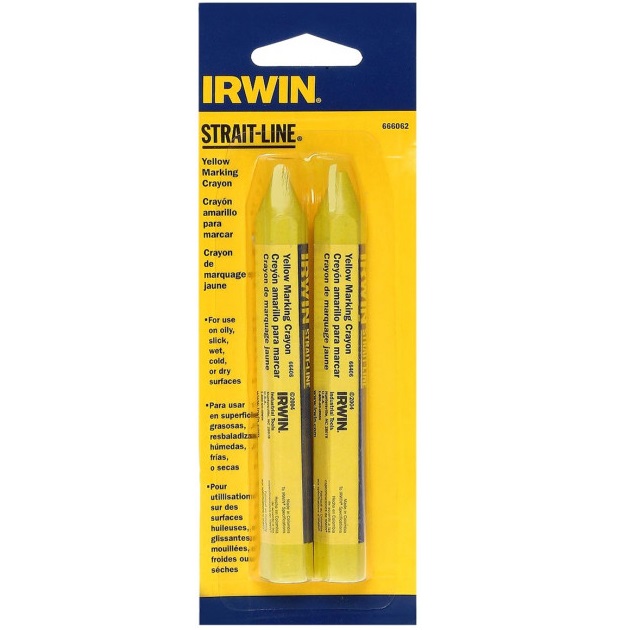 Мелок-карандаш разметочный Irwin Strait-Line 2 шт Желтый