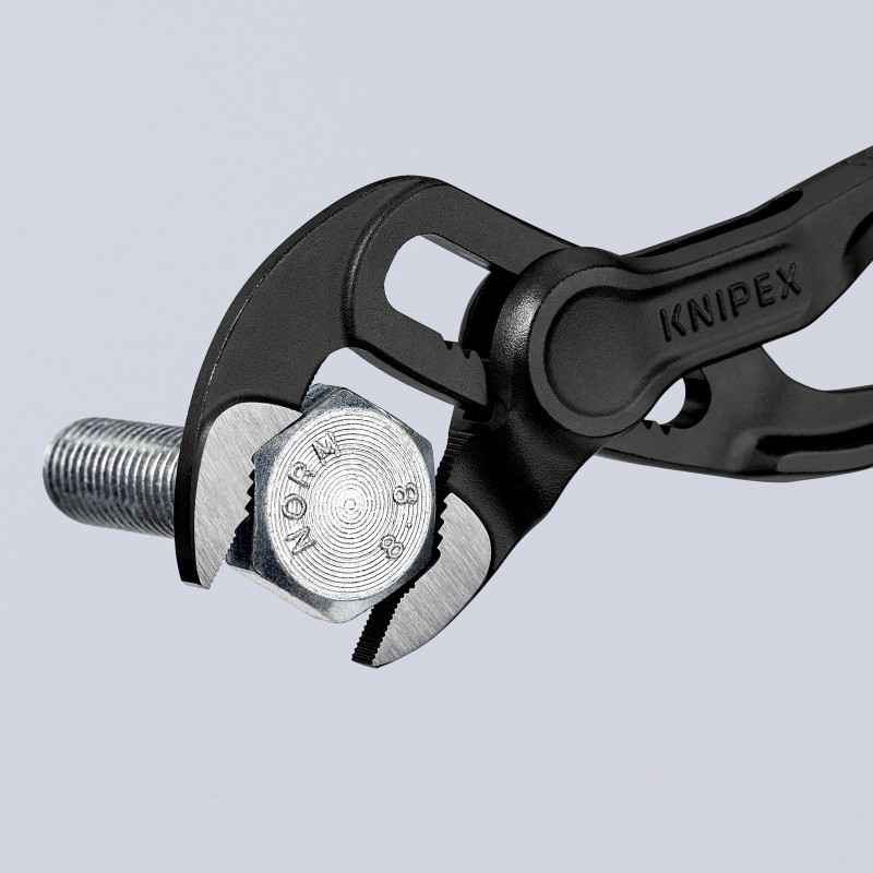 Клещи переставные сантехнические COBRA® XS с фиксатором, 28 мм (1'), под ключ 24 мм, L-100 мм, Cr-V