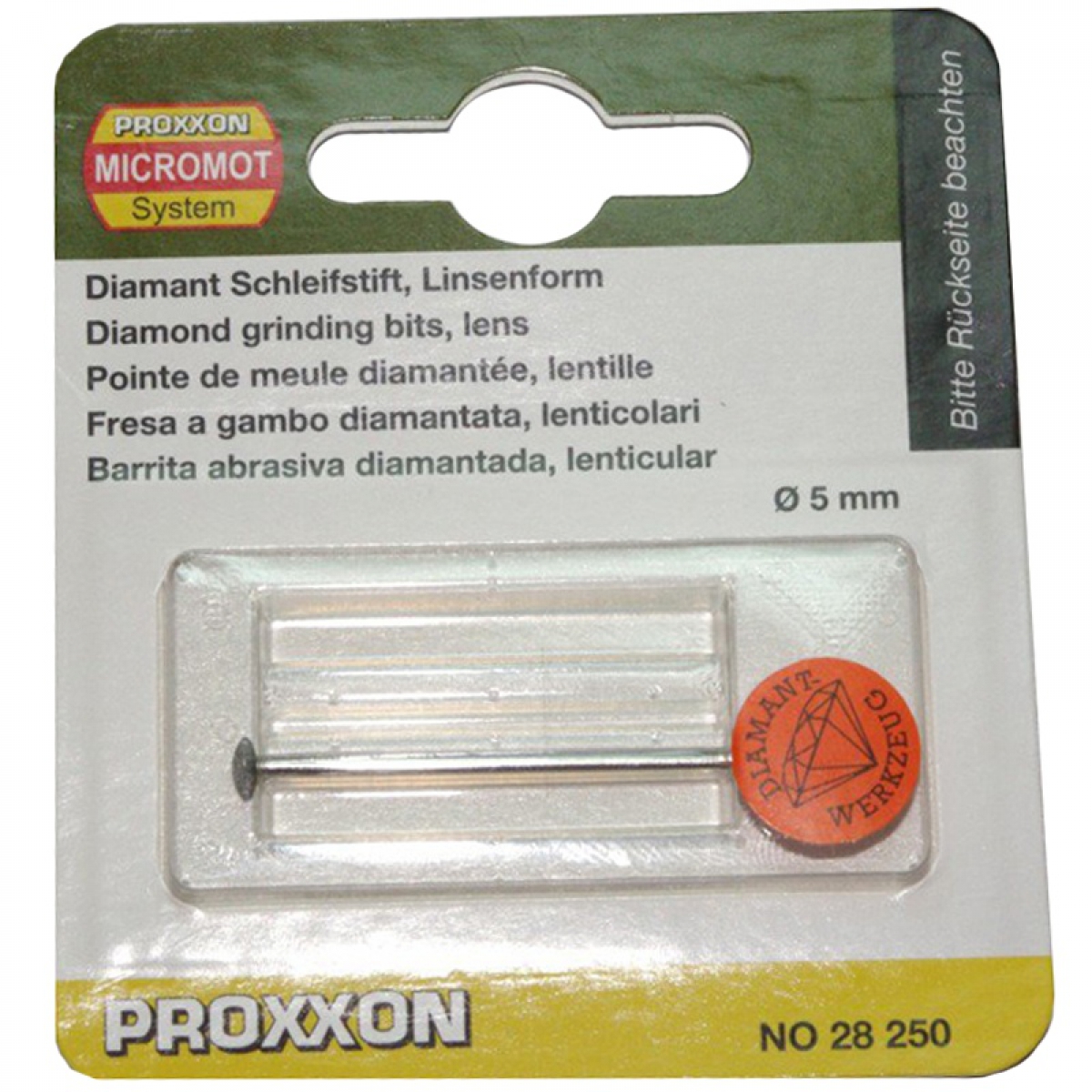 Алмазная насадка линза PROXXON 5.0 мм