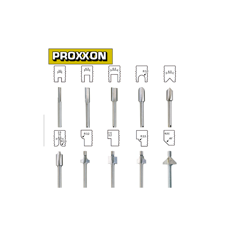 Набор фасонных фрез Proxxon для древесины Proxxon