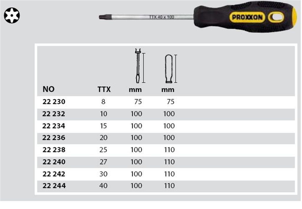 Отвертка TTX 27 х 100 мм Proxxon