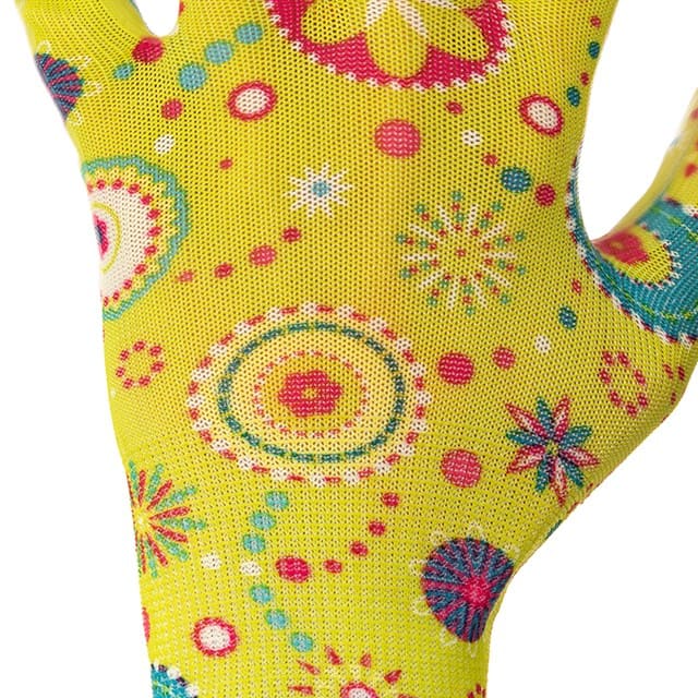 Перчатки садовые с нитриловым покрытием 8' желтые INTERTOOL SP-0165