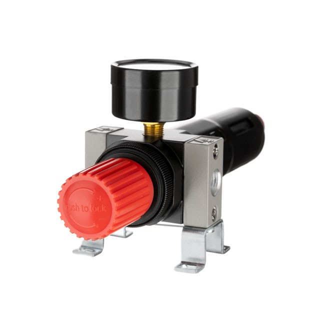 Фильтр для очистки воздуха с редуктором 1/4', 5мкм, 1200 л/мин, металл, профессиональный INTERTOOL PT-1419